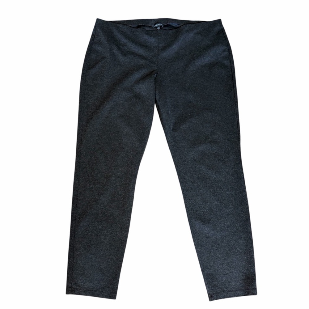 Eileen Fisher Ponte Knit Pull On Pants Charcoal Gray Size XL Minimalist Neutral